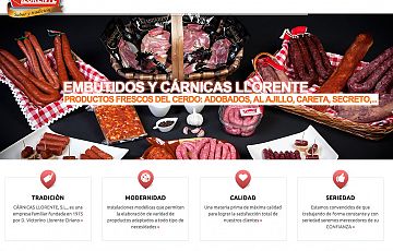 Nueva web finalizada por Gesdinet: Cárnicas Llorente