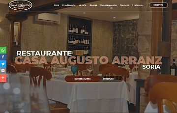 El restaurante Casa Augusto Arranz lanza su nueva web de la mano de Gesdinet