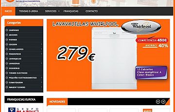 Nuevo diseño de tienda online: Eurela electrodomésticos